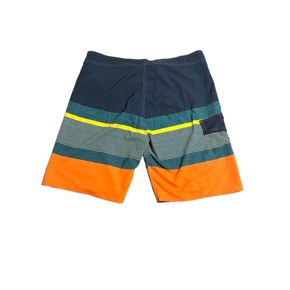 Nonwe Board Shorts Swim Trunks Lined Striped Cargo Men Size 36 - Picture 9 of 9